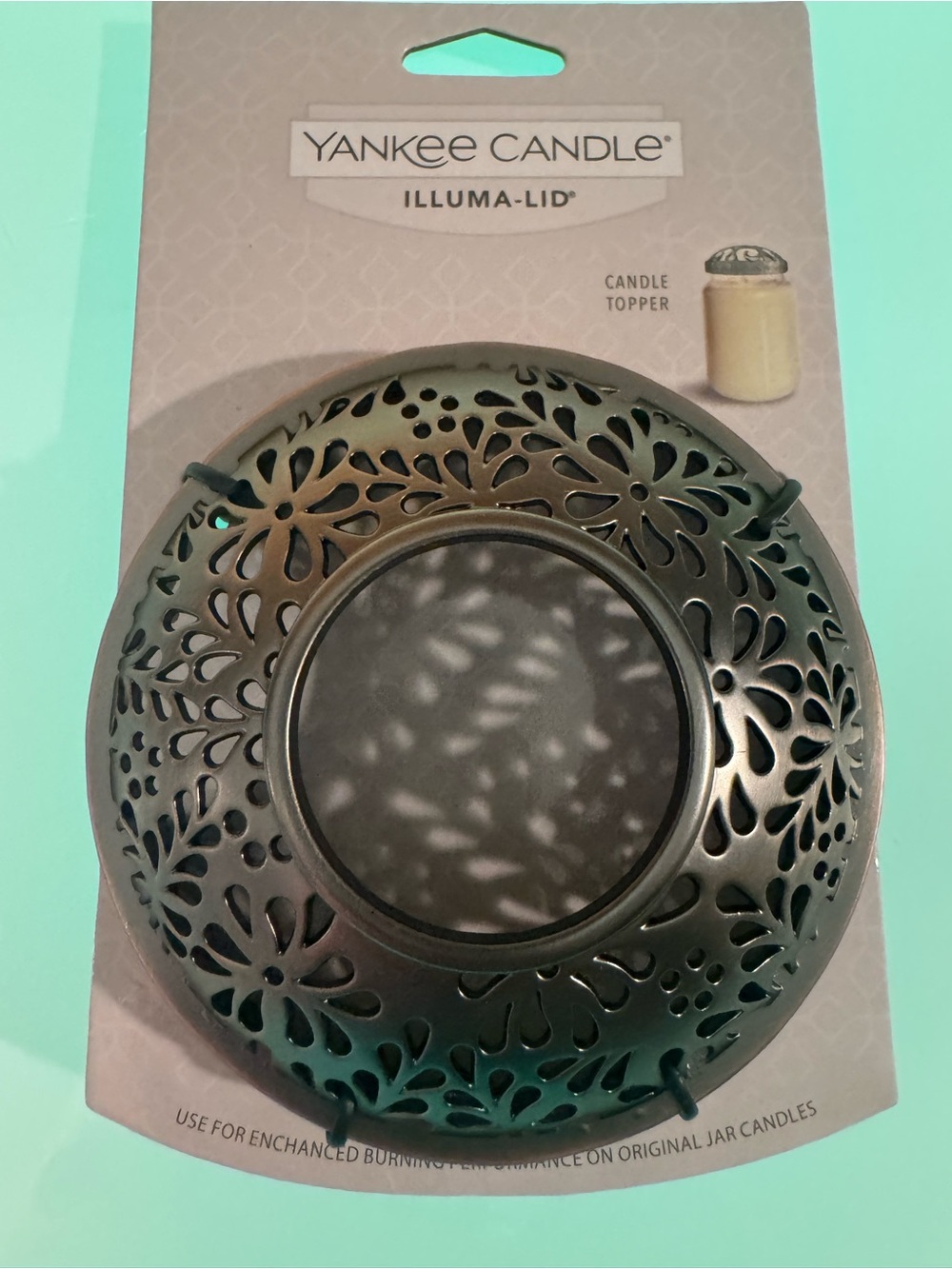 Yankee Candle Bronze Floral Metal Illuma-Lid Candle Topper